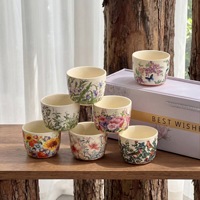 Ensemble de tasses et mugs en céramique vintage de haute qualité, coffret cadeau souvenir - Utilisation domestique, cadeau de pendaison de crémaillère et de mariage, fabriqué en Chine