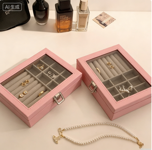 लक्जरी मखमली गहने ड्रॉअर बॉक्स क्राफ्ट | हस्तनिर्मित सजावटी आयोजक सुरुचिपूर्ण महिला उपहार मामला - Product Image 3