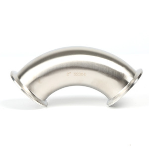 ข้อต่อท่อสแตนเลสแบบโค้งงอ 90 องศา มาตรฐาน 3A SS304 SS316L แบบไร้รอยต่อ - Product Image 3