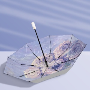 Ombrello Automatico Pieghevole a 8 Stecche per Sole e <span class=keywords><strong>Pioggia</strong></span>, Protezione UV di Alta Qualità, Portatile - Product Image 3