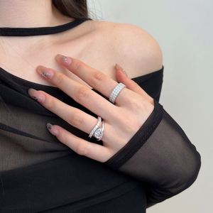 Dylam High-quality Jewelry Factory S925 <b>Silver</b> <b>Eternity</b> Wedding Band 5A Zirconia Geometric Curves Women Bridal Dress up <b>Rings</b> - Product Image 5