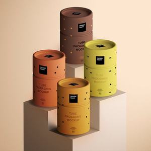 صناديق ورقية دائرية بالجملة صديقة للبيئة قابلة للتخصيص من ورق الكرافت للشاي ومستحضرات التجميل والشموع - Product Image 2