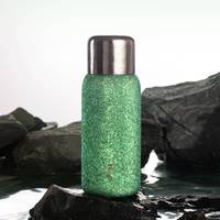 PINKAH Thermos en titane pur léger 380 ml/12 oz, tasse à double paroi en titane minimaliste personnalisée, gobelet isotherme avec tasse à partager