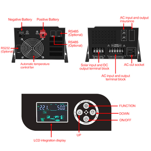 Convertisseur d'énergie solaire Xindun Pcu <span class=keywords><strong>Inverter</strong></span> 1000/2000/3000/5000/6000/7000 w, convertisseur d'énergie solaire empilable <span class=keywords><strong>4000</strong></span> <span class=keywords><strong>Watt</strong></span>, convertisseur solaire vers lumière - Product Image 5