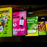 Panneau de menu lumineux LED mural ultra-mince décoratif pour restauration rapide, boîte à lumière publicitaire, affiche de menu de restaurant