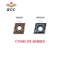 ZCC Serie CNMG CNMG12 16 19 Herramienta de Torneado de Carburo de Tungsteno de Alta Eficiencia, Cabezal de Corte de Carburo, Doble Cara con Diamante Grande, 10 Piezas