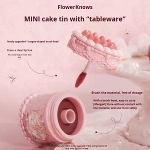 Flower Knows Strawberry Cupid Cake Lip Mud Matte Velvet Exclusive Lip Cream 9 Warna Lip Cream dengan Kuas - Product Image 2