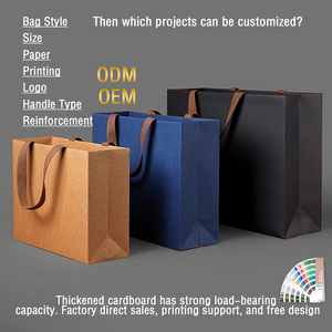 Bolsas de Compra de <span class=keywords><strong>Papel</strong></span> Laminado Ecológicas de Lujo con Asas, Logotipo Personalizable, Embalaje para Regalos - Product Image 4