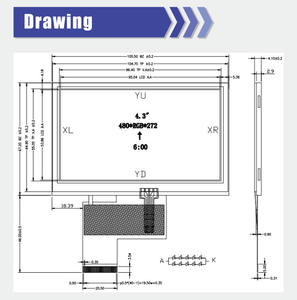 <strong>TFT</strong> <strong>LCD</strong> <strong>Display</strong> <strong>Module</strong> 4.3 IPS Screen Panel 4.3 Inch 480*272 Resolution - Product Image 6