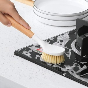 Natural Sisal Pot <b>Scrubbing</b> <b>Brush</b> With Wooden Handle Anti Scratch For Cleaning Pots And Dishes - Product Image 2