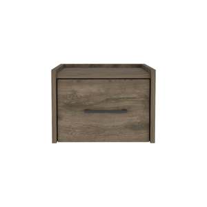 Boa Floating Nightstand Single Drawer Dark Brown <b>Wall</b> Mounted Bedroom <b>Storage</b> Drawer - Product Image 5