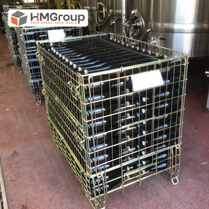 तेजी से वितरण अच्छी गुणवत्ता स्टैकिंग ऊर्ध्वाधर भंडारण पेशेवर आसानी से धातु स्टील ढहने योग्य तह कंटेनर - Product Image 3