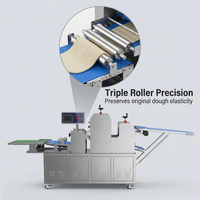 Machine à pain à trois rouleaux haute capacité HJ-650, ligne de traitement automatique de la pâte pour pains farcis et baguettes