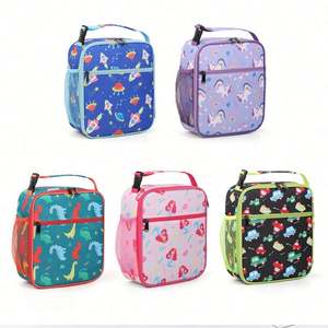 Lonchera de dibujos animados con diseño atractivo, con asa y cierre, tipo nevera portátil, para estudiantes, con aislamiento de papel de aluminio, impermeable, capacidad de 15L, colgante - Product Image 1