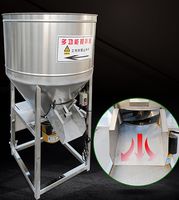 Mélangeur vertical multifonctionnel pour aliments animaux, mélangeur de céréales et de graines en acier inoxydable pour volailles et bétail