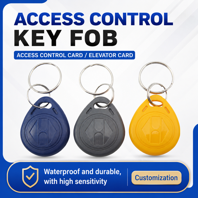 RFID Keyfob ISO14443A 125Khz Waterproof ABS Material RFID Smart Card Keyfob with TK4100 Chip Access Control Access Control Cards