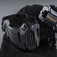 Masque tactique demi-visage réglable pour la protection buccale, équipement de sécurité sportive CS