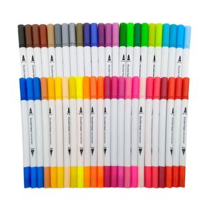 Stylos à double pointe, feutres fins et marqueurs à double embout, crayons aquarelle pour le dessin et l'écriture - Product Image 1