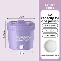 Poêle électrique avec contrôle de température, 600W, capacité 1,2L, pour une cuisine rapide et facile à domicile