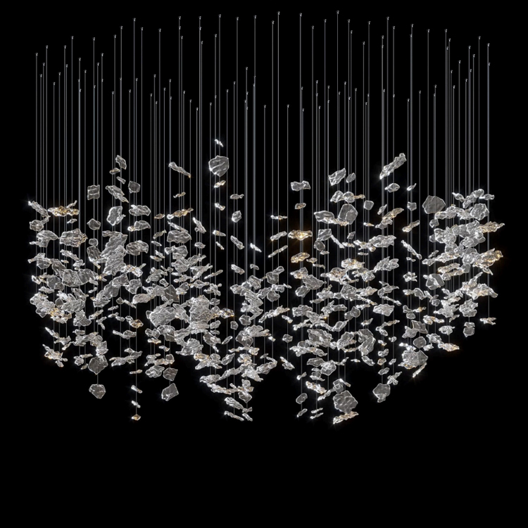 modern luxury chandelier with spotlight