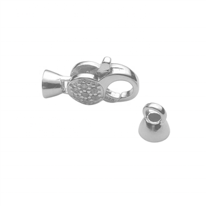 ตัวล็อกสร้อยข้อมือเงินแท้ 925 ชุบทอง รูปหัวใจ พร้อมจี้ประดับอัญมณี ตัวเชื่อมต่อเครื่องประดับแบบก้ามปู - Product Image 5