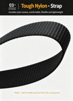Ceinture tactique en toile de nylon pour hommes, boucle en plastique, pour la chasse, la randonnée et les sports de plein air, vente en gros