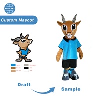 Costume de Mascotte Robot Personnalisé Ciel Bleu pour Adulte, Mascotte en Peluche Ambulante pour Défilés et Publicité de Marque, OEM ODM Disponibles, MOQ 1 Pièce
