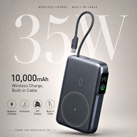 NEUE Produkte 2026 Magnetische 10000mAh 35W PD Eingebautes Kabel Kabelloses TFT-Display Halterung Hochkapazitäts-Schnellladegerät Powerbank