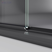 Ventana abatible de aluminio de doble acristalamiento para cocina de China, apertura Horizontal, rotura térmica, aleación deslizante, persianas de acero inoxidable