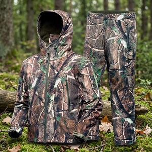 Conjunto de Uniforme de Caza de Dos Piezas, Impermeable, de Camuflaje de Leopardo, Estilo Táctico, de Invierno, en Poliéster, Unisex, OEM, Superventas - Product Image 4