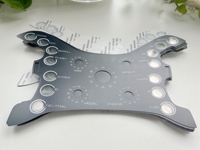 Panneau avant dôme en métal impression numérique PC/PET clavier à membrane interrupteur graphique superposition pour appareil ménager étanche anti-rayures