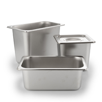 Gastronorm GN Pan 1/2 Poêle à gelato multi-profondeur en acier inoxydable pour hôtels et restaurants