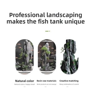 Aquariumaccessoires, interieurdecoratie voor <span class=keywords><strong>aquariums</strong></span>, kunstmatige rotstuinen, stenen, aquariumlandschap, aquariumplanten - Product Image 3