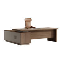 Bureau de direction en bois moderne et élégant personnalisé, table de bureau classique pour patron ou président, mobilier de bureau