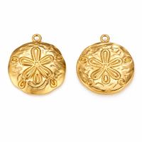 Pendentifs Étoile de mer, Dollar de sable, Poisson, Breloques Cœur Vortex Exquises en Acier Inoxydable Plaqué PVD Or 18K pour la Fabrication de Bijoux