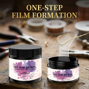 50ml <b>UV</b> Resin Liquid High Viscosity One Step Film Formation Odorless Transparent Curing for Boutique Accessory DIY Crafts - Product Image 3