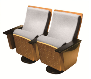 Silla de escalera de aula de <span class=keywords><strong>auditorio</strong></span> de teatro escolar moderno, asiento de tela con marco de aluminio, respaldo de madera maciza, sillón reclinable eléctrico inclinable - Product Image 5