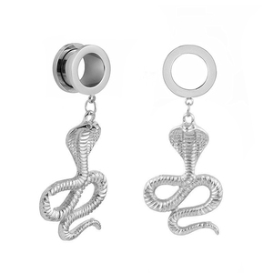 Evorte-expansor de oreja de serpiente de acero inoxidable, expansor de oreja de Boa, expansores de pesas, tapones de serpiente, pendientes, Piercing, joyería para el cuerpo - Product Image 5