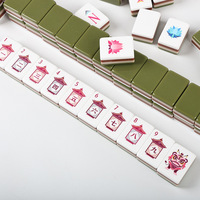 Ensemble de Mahjong Américain Chinoiserie Premium 166 Tuiles avec Design Personnalisé Joker et Danse du Lion – Cadeau Élégant pour Femmes
