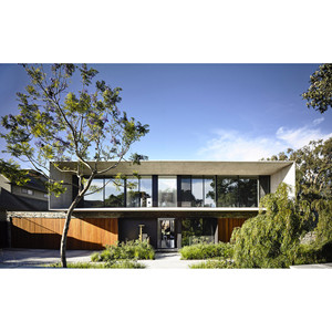 Villa moderne en ossature légère en acier, maison préfabriquée avec façade en verre et design extérieur en bois pour usage résidentiel - Product Image 2