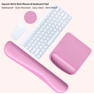 Custom Color Memory Foam Non-Slip Rubber Base Ergonomic Mouse Pad Wrist Support and Keyboard <b>Set</b> - Product Image 5