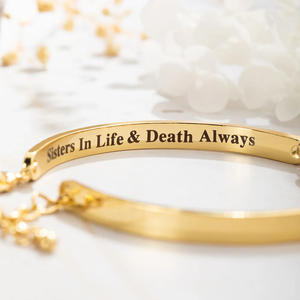 Bracelet jonc personnalisé en or plaqué avec inscription en forme de cœur infini, cadeau exclusif pour la fête <span class=keywords><strong>des</strong></span> mères, <span class=keywords><strong>bijoux</strong></span> - Product Image 3