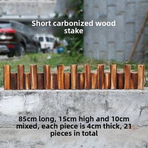 سياج خشبي متفحم مضاد للتآكل ، سياج حديقة خارجي ، سياج خشبي وتعريشة ، منتج سياج حديقة - Product Image 5