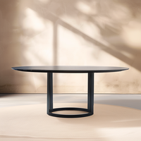 Table basse d'extérieur en alliage d'aluminium thermolaqué, moderne, rectangulaire, pour patio et jardin, avec cadre en bois à lattes, résistante à l'eau, pour hôtel