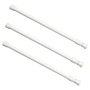 Barra de Cortina de Ducha sin Perforación, Ajustable, Antideslizante, Resistente a la Oxidación, con Resorte, Color Blanco - Product Image 1