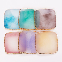 Résine Agate Pierre Style Carré Nail Art Palette Plateau Multi Style pour Peinture Couleur Affichage Ongles Artificiels Outils Utilisation