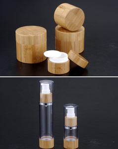 Bán Sỉ <span class=keywords><strong>OEM</strong></span> Mỹ Phẩm Acrylic Thân Thiện Với Môi Trường Bao Bì Chai Tre, Bình Xịt Kem Dưỡng Da Tre Bộ Bao Bì Mỹ Phẩm - Product Image 4