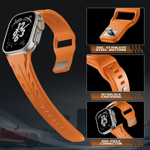 Bracelet en silicone de marque SEURE, identique aux modèles 42/44/45/46/49 mm, bracelet en caoutchouc <span class=keywords><strong>sport</strong></span> de luxe pour Apple Watch Series 11/10/9/8/7se ultra - Product Image 4