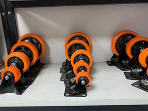 4 5 Inch Orange Caster Wheel Trolley Wheel Rueda Swivel <strong>Castor</strong> with Lock <strong>for</strong> <strong>Furniture</strong> - Product Image 2