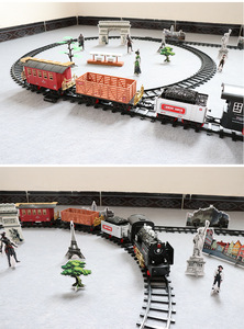 Cadeau de noël 2.4G avec télécommande, nouveau jeu de <span class=keywords><strong>train</strong></span> électrique avec musique légère, parfait pour le nouvel an - Product Image 6